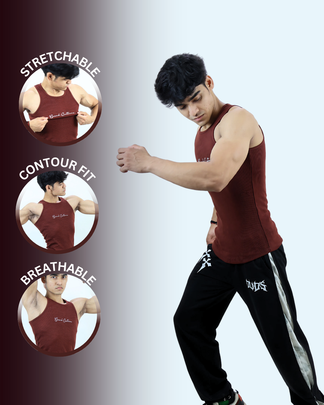 Contour Ribbed Vest - 3 Pack Combo