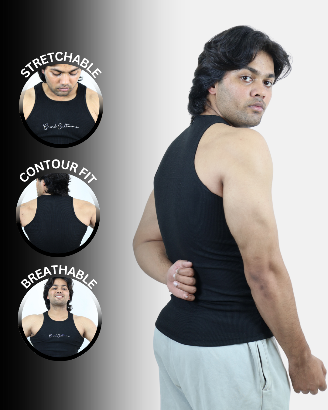 Contour Ribbed Vest - 3 Pack Combo