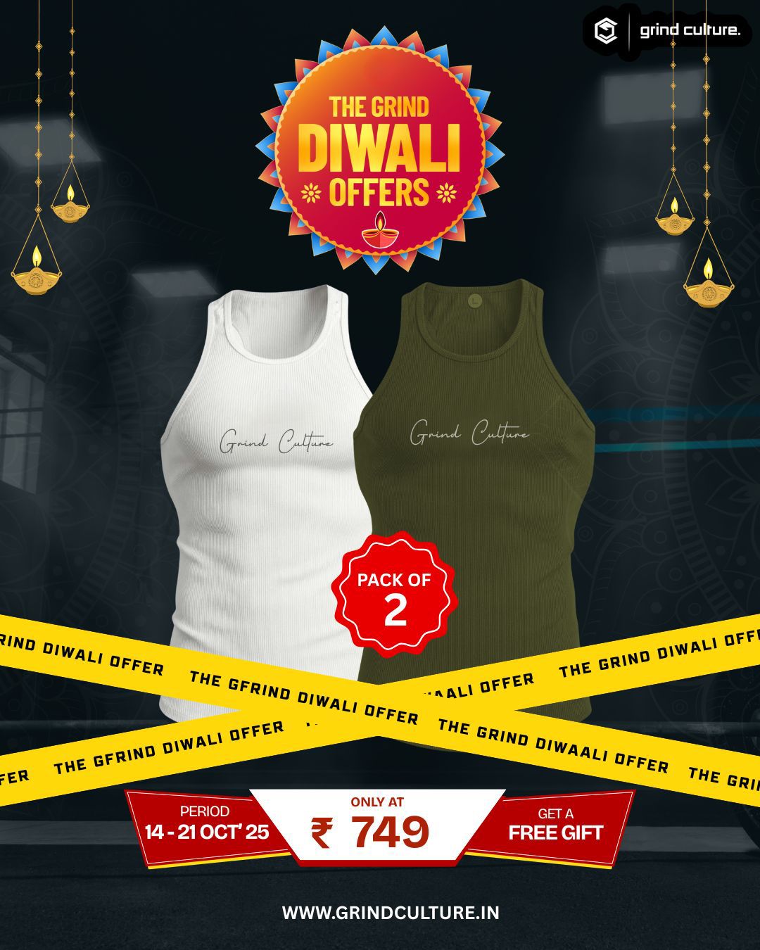 Contour Ribbed Vest - 2 Pack Offer