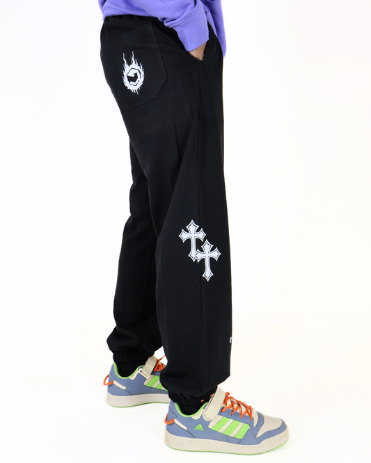 Venomous Loose Fit Joggers Black