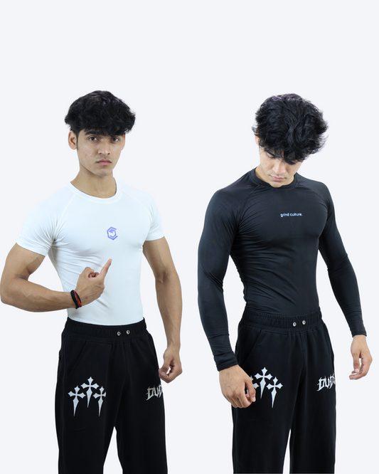 Grind Full Sleeves Compression + Half Sleeves Compression  Combo