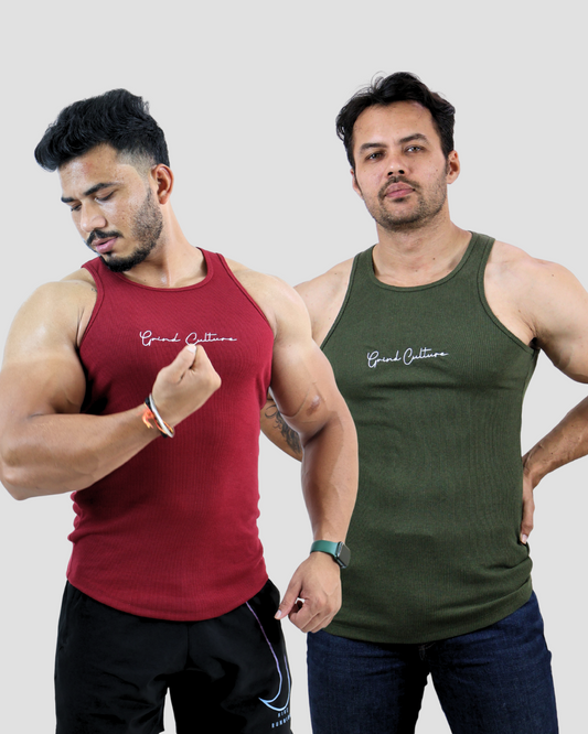 Contour Ribbed Vest - 2 Pack Combo
