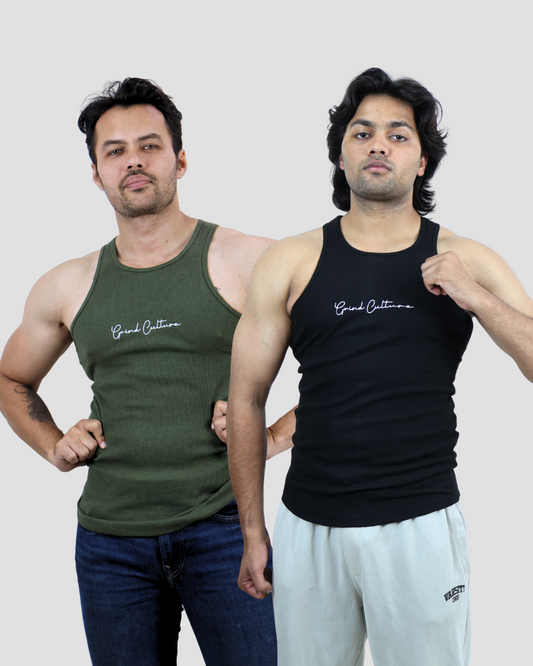 Contour Ribbed Vest - 2 Pack Combo