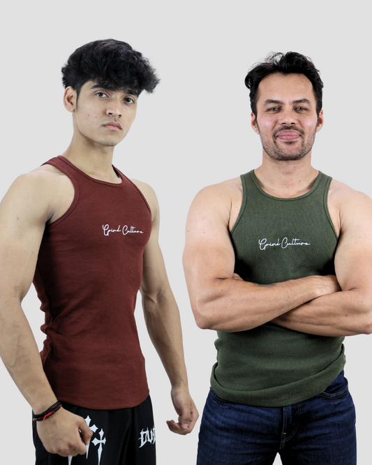 Contour Ribbed Vest - 2 Pack Combo