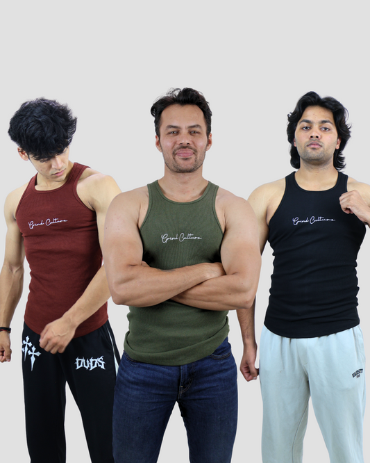 Contour Ribbed Vest - 3 Pack Combo