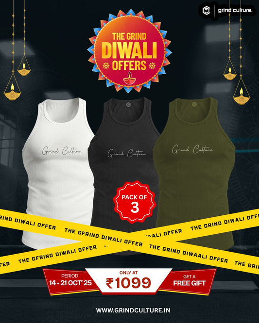 Contour Ribbed Vest - 3 Pack Combo