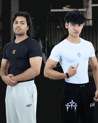 Grind Half Sleeves Compression - B/W Combo Diwali Sale