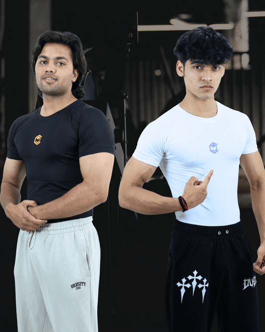 Grind Half Sleeves Compression - B/W Combo